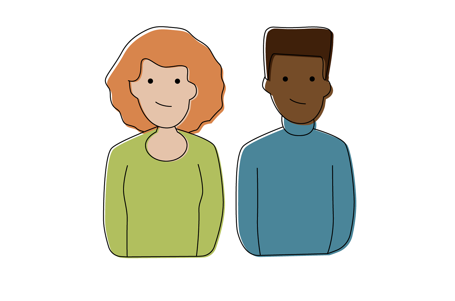 Illustration eines Paares